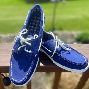 Women's Solstice Eastland MLB Chicago Cubs Canvas Boat Shoe Size 10 NEW
